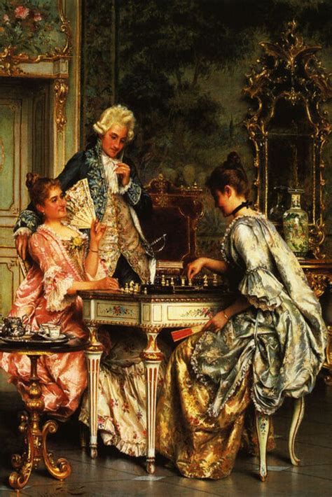 The Game Of Chess Nineteenth Century Genre Painting By Arturo Etsy