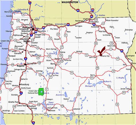 Oregon Map Interstate
