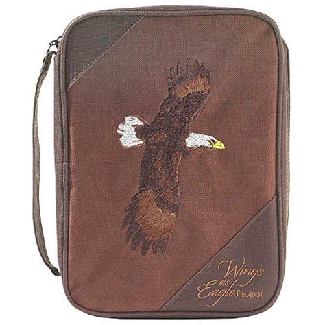 Bible Cover Brown Embroidered Eagle With Wings As Eagles Isaiah 4031