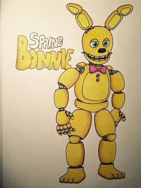 How To Draw Itp Spring Bonnie Start With The Shoulders Then More Of