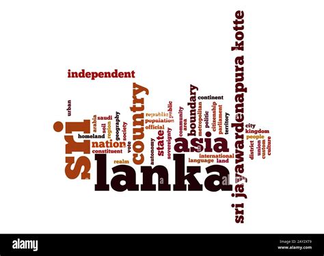 Sri Lanka Word Cloud Stock Photo Alamy