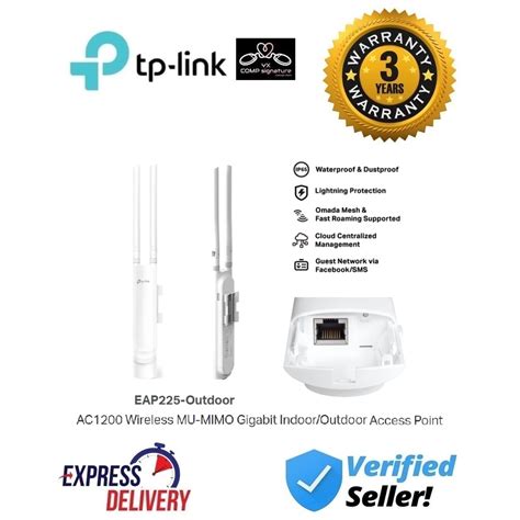 Tp Link Eap225 Outdoor Ac1200 Wireless Mu Mimo Gigabit Indooroutdoor