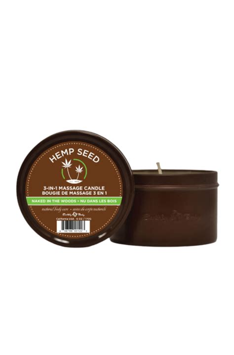 Earthly Body Hemp Seed N Massage Candle Oz Naked In The Woods