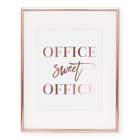 Office Sweet Office Gold Foil Art Print Poster Real Foil Pressed Luxe