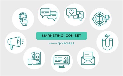 Iconos De Marketing Logo Template Editable Design To Download