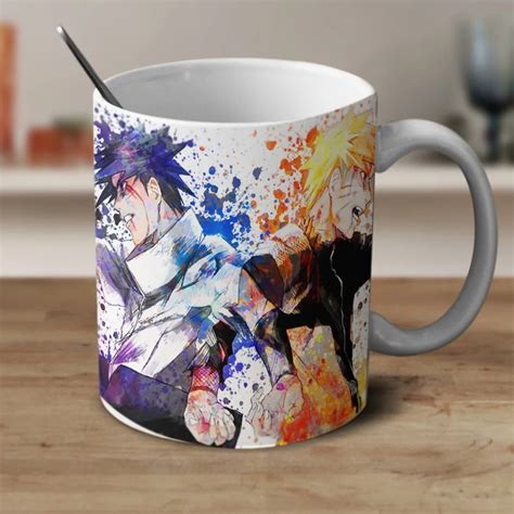 Naruto Vs Sasuke Mug Cup Home Decal Milk Beer Cups Procelain Tea Cup