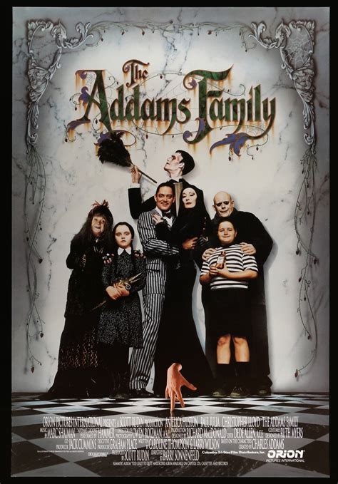 They live with all of the trappings of the macabre (including a detached hand for a servant) and are quite wealthy. The Addams Family (1991) Original One-Sheet Movie Poster ...