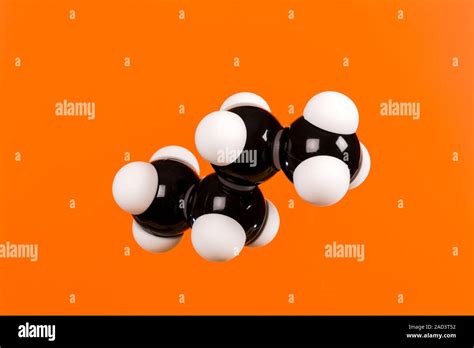 Semi Space Filling Model Of A Butane Molecule Atoms Are Represented As