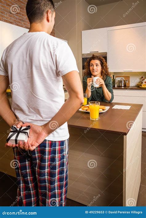 Man Hiding A T Behind The Back For His Stock Image Image Of Dating