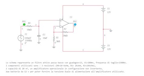 Filtro Passa Basso Con Amplificatore Operazionale Non Invertente Multisim Live