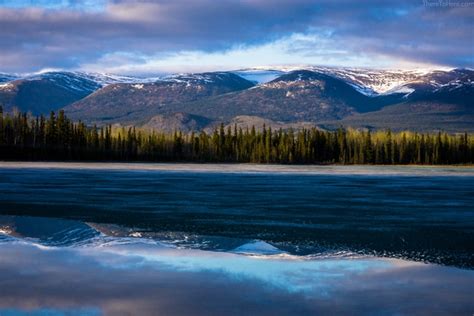 Half Frozen Lake In The Yukon Territory A Damn Good Camp Site Oc