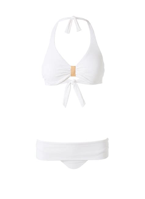 Melissa Odabash Provence Pique White Halterneck Bikini Official Website