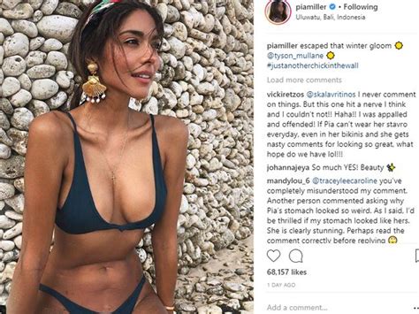 Pia Millers Response To Instagram Body Shamer Au