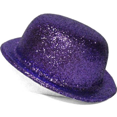 Bowler Hat Glitter Purple Hats And Headwear Fancy Dress Costumes