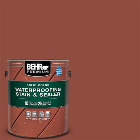 Behr Premium 1 Gal Sc 330 Redwood Solid Color Waterproofing Exterior