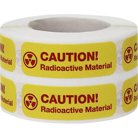 Caution Radioactive Material Warning Labels