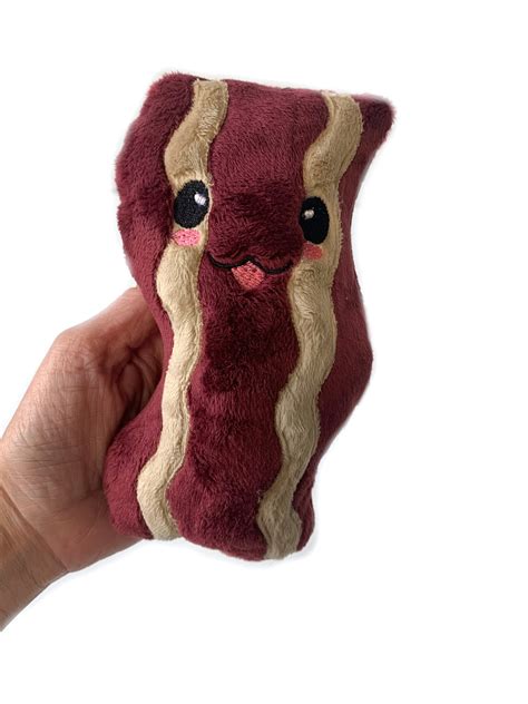 Bacon Plushie Cute Kawaii Bacon Toy Stuffed Bacon Toy Etsy