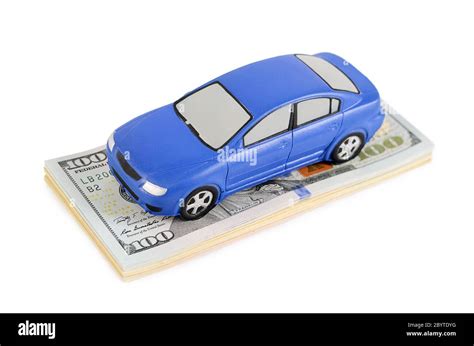 Car Model On Dollar Bills Stock Photo Alamy