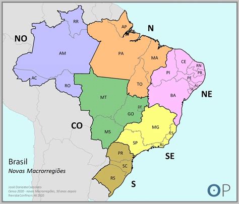 Regionalização Do Brasil Ibge Complexos Regionais E Quatro Brasis