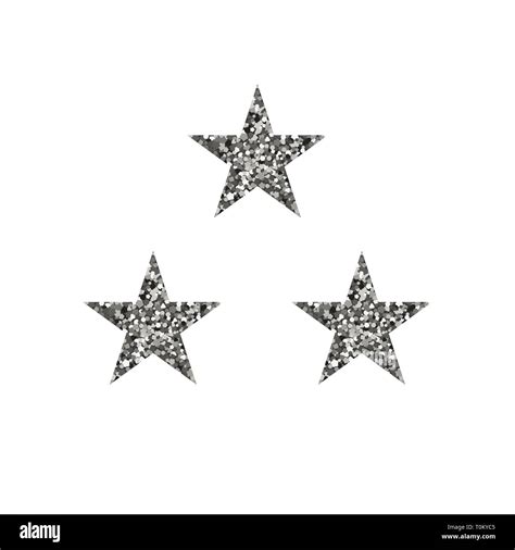 Silver Stars On White Background Vector Illustration The Texture Of