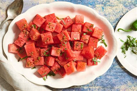 Travel the world in 80 plates! Watermelon Chaat Recipe - NYT Cooking