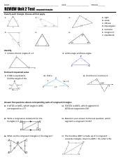 Congruence warm 8 lesson 3: Unit 3 REVIEW.pdf - NAME DATE PERIOD REVIEW Unit 2 Test ...