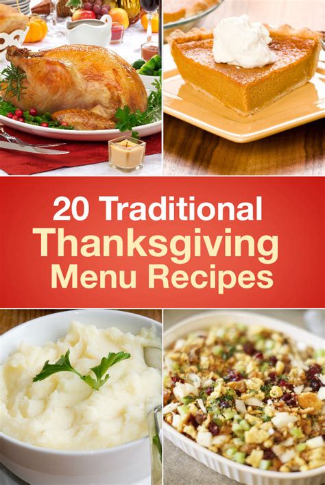 20 Traditional Thanksgiving Menu Recipes Thanksgiving Menu Recipes