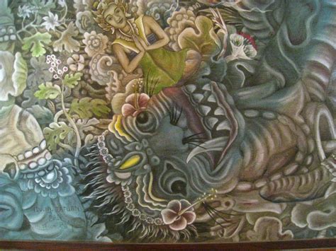 Balinese Art From Museum Puri Lukisan Ubud Bali Indonesia Image