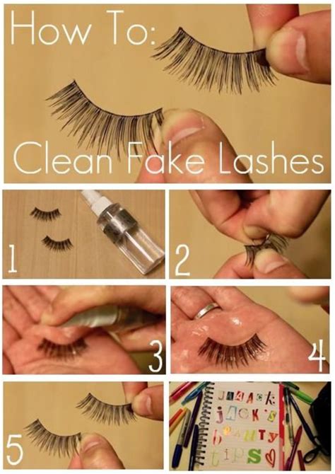 how to clean fake lashes because wearing them over and over again with clumped up makeup is