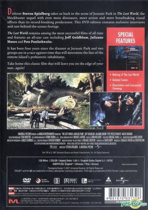 Yesasia The Lost World Jurassic Park 1997 Dvd Hong Kong Version