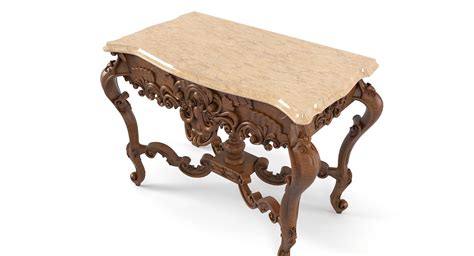 Baroque Console Table 3d Model 39 Obj Fbx Max Free3d