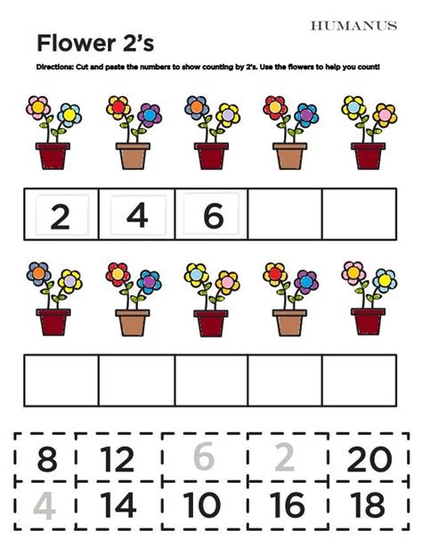Flower 2s A Free Counting By 2s Worksheet For Kids Counting By 2