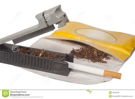 Rolling Of Cigarettes Stock Photo Image Of Metal Maker 49448106