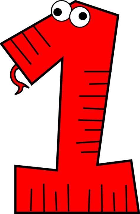 Red Number 1 Clipart Images