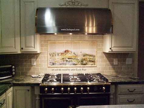 Protect the walls in your kitchen and baths with one of these creative tile combinations to add color, character, and personality to your space. Kitchen Backsplash Tile Murals by Linda Paul Studio by ...