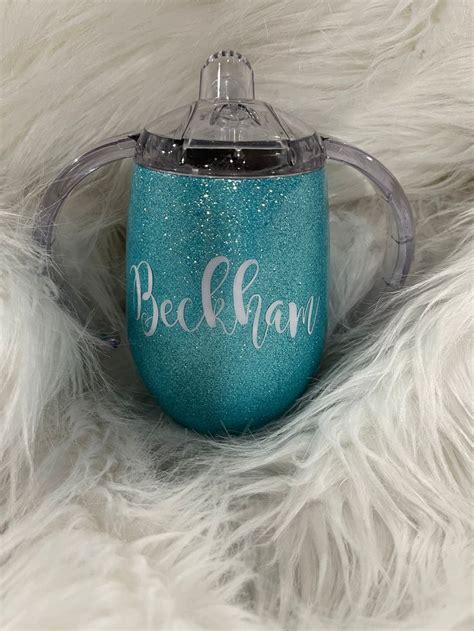 Glittered Sippy Cup 3 Sizes Available Etsy Sippy Cup Sippy