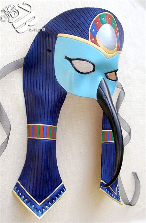 Made To Order Egyptian Thoth Leather Ibis Mask Etsy Leather Mask Egyptian Mask Mask