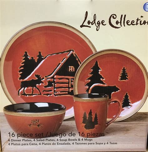 Cabin dinnerware is wonderful for decorating a log cabin kitchen lodge dinnerware is relative and seasonal dinnerware can play a part too, depending on the time of year that you spend in the cabin. Bear Dinnerware Set & Deer Dinnerware Sets Wildlife ...