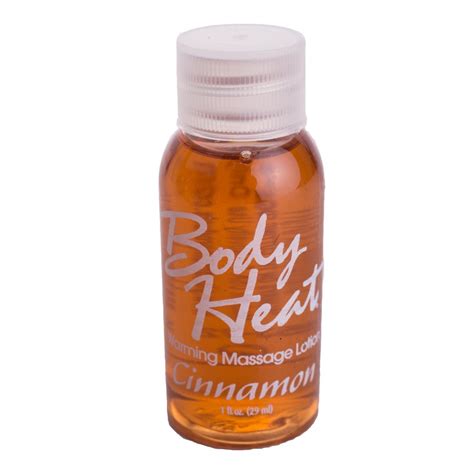 body heat warming massage lotion cinnamon 1oz