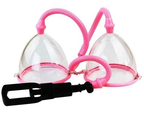 Adult Games Plastic Manual Vacuum Suction Breast Enlarger Enhancer Pump Dual Cup Bust Breast