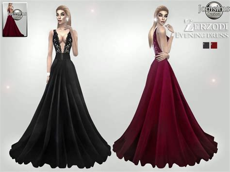 The Sims Resource Zerzodi Evening Dress