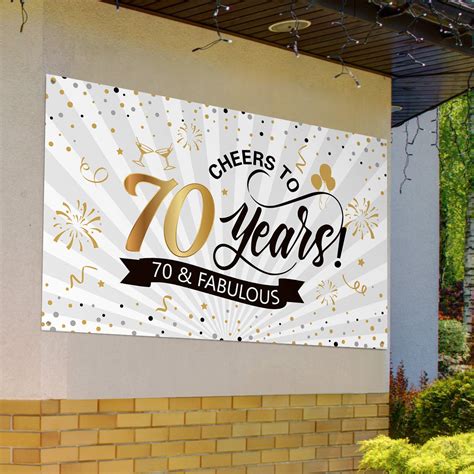 Buy Happy 70th Birthday Backdrop Background Banner Large Men Women 70th