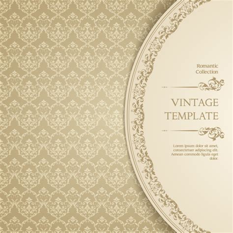 Ornate Vintage Template Background Vector 04 Free Download