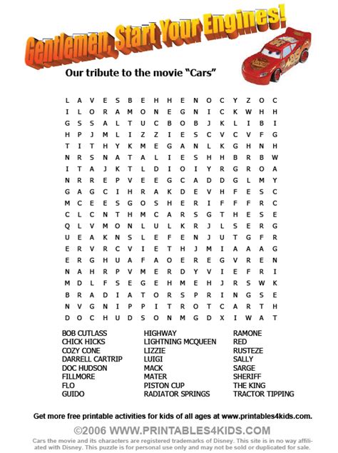 Car Makers Word Search Car Brands Word Search Puzzle Free Printable