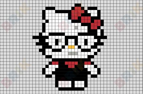 Hello Kitty Pixel Art Brik