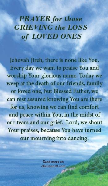 Prayer For Those Grieving The Loss Of Loved Ones