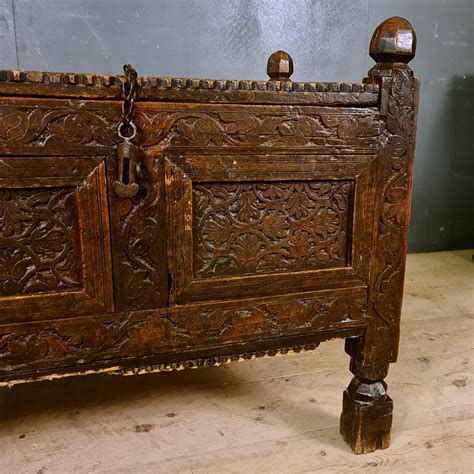 Chip Carved Coffer Antique Coffers