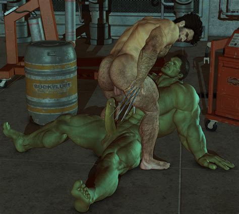 Rule 34 3d Barefoot Feet Green Skin Hulk Human James Howlett Male