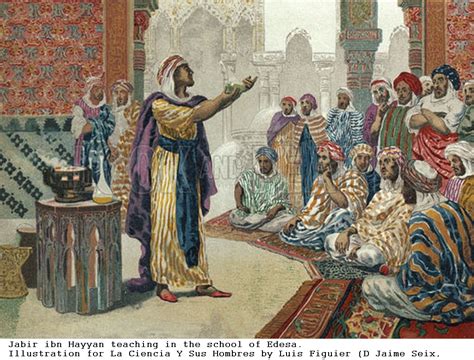 Born abu musa jabir ibn hayyan, jabir practiced alchemy and medicine professionally in the town of kufa, now in iraq, beginning around 776. Jabir ibn Hayyan teaching chemistry in Edesa | Jabir ibn ...