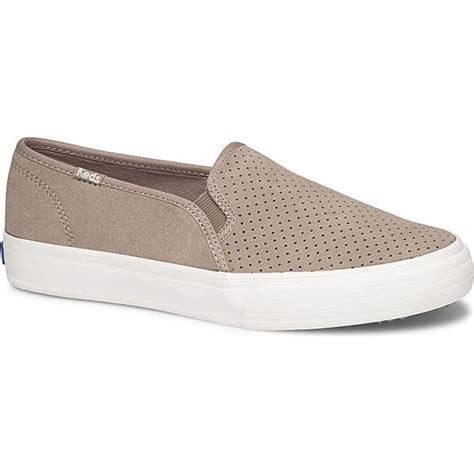 Keds Womens Double Decker Perf Suede Casual Slip On Shoes Bobs Stores